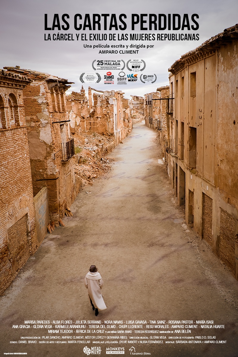 Cartel de Las Cartas Perdidas, documental ganador Biznaga de plata, con etalonaje cinematográfico Dos56